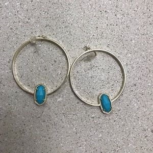 Elora hoop earrings in turquoise